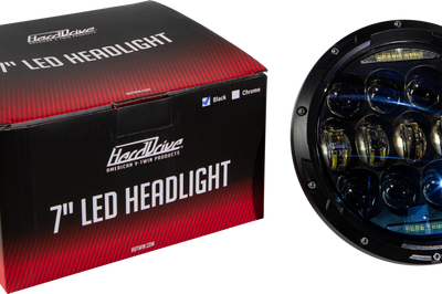 Harddrive Led Headlight 7’’ 90w Black 3500/2400 Lumens - Products