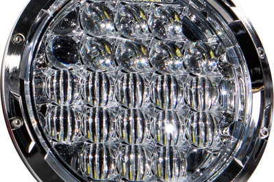 Harddrive Led Headlight 7’’ 90w Chrome 3500/2400 Lumens - Products