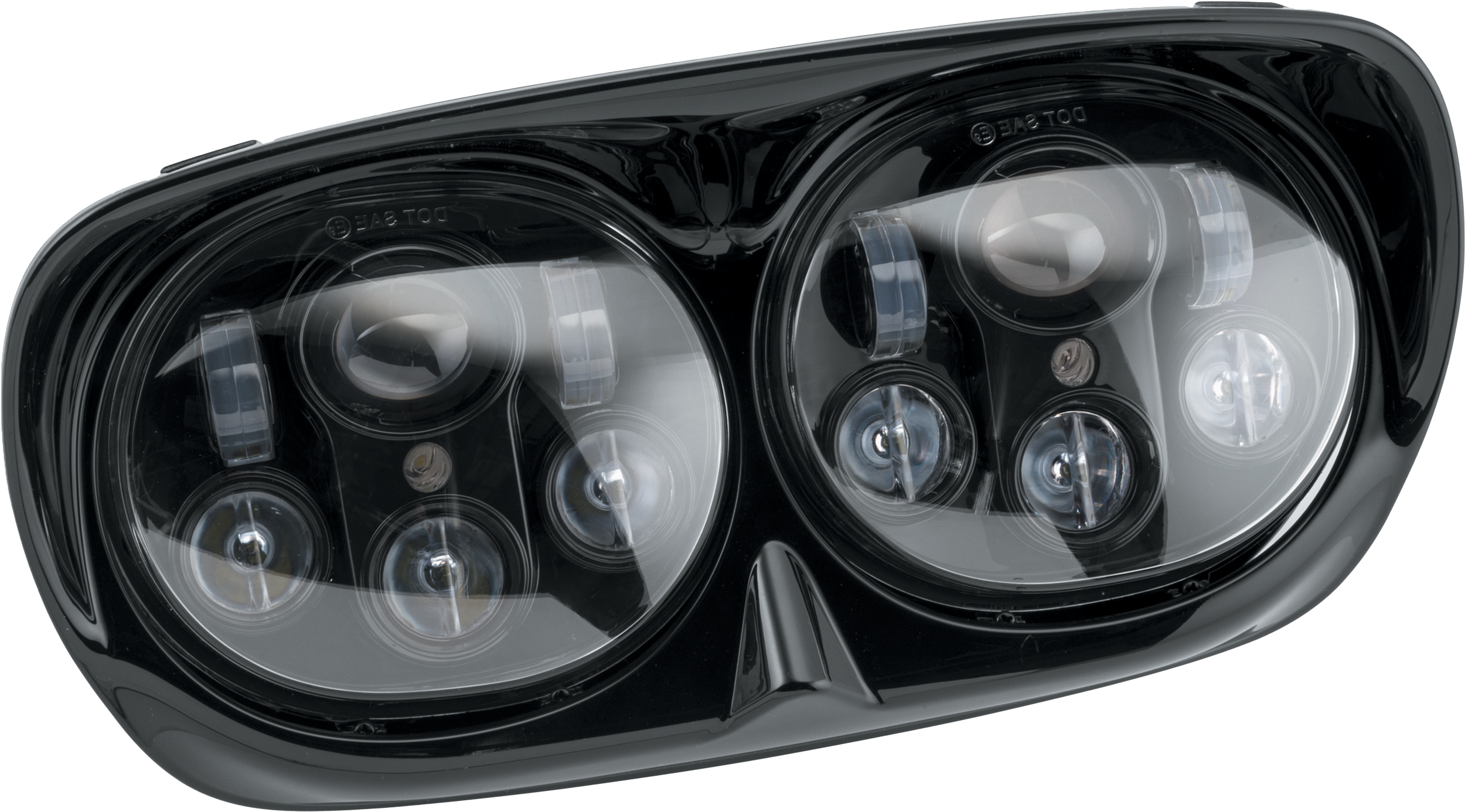Letric Lighting Co Led Headlight Kit (pair) Blk `08-17 Fatbob - Black/Black - Harddrive Products