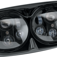 Letric Lighting Co Led Headlight Kit (pair) Blk `08-17 Fatbob - Black/Black - Harddrive Products