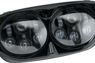 Letric Lighting Co Led Headlight Kit (pair) Blk `08-17 Fatbob - Black/Black - Harddrive Products
