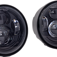 Letric Lighting Co Led Headlight Kit (pair) Blk `08-17 Fatbob - Black/Black - Harddrive Products