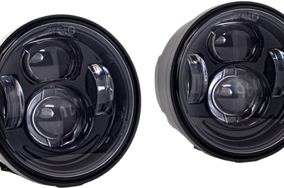 Letric Lighting Co Led Headlight Kit (pair) Blk `08-17 Fatbob - Black - Harddrive Products