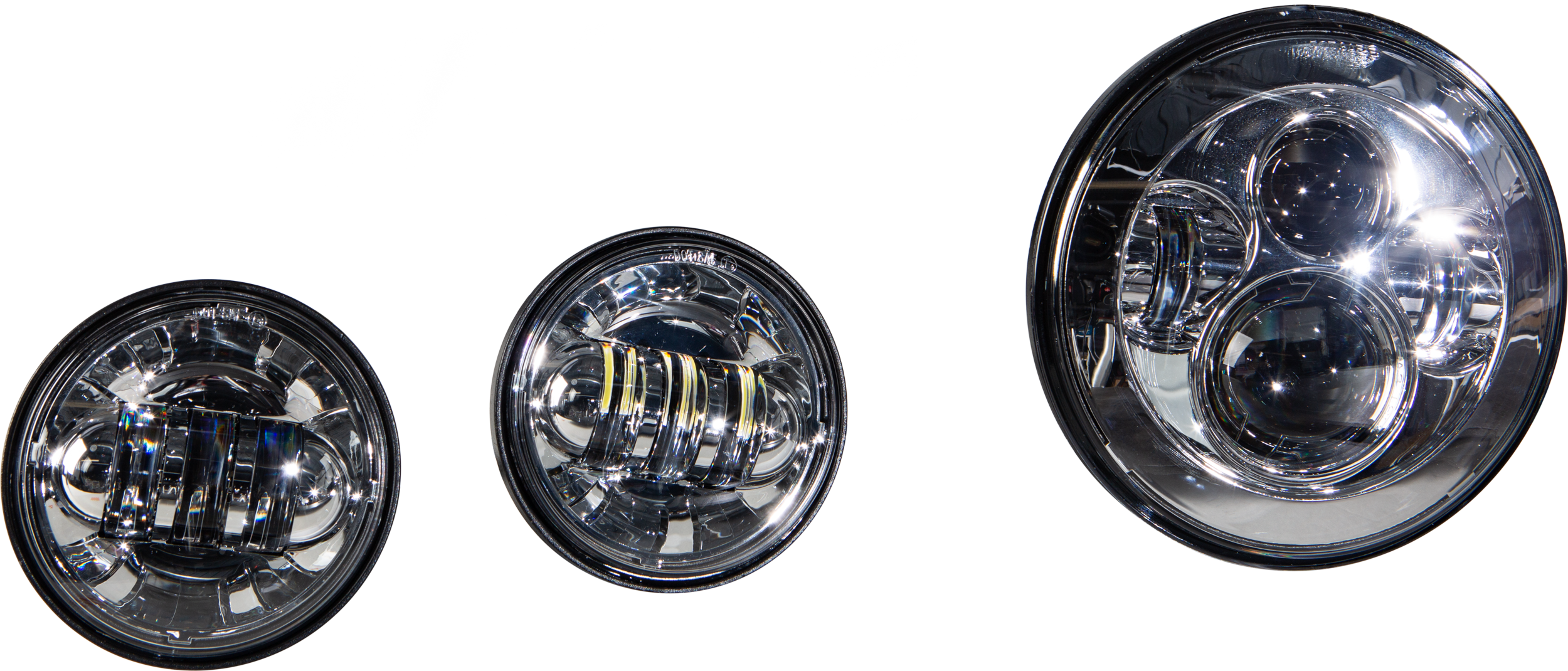 Harddrive Led Headlight/passing Lamp Set Chrome - Products