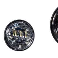 Harddrive Led Headlight/passing Lamp Set Chrome - Products