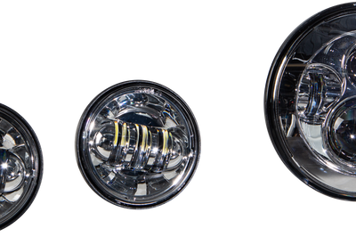 Harddrive Led Headlight/passing Lamp Set Chrome - Products