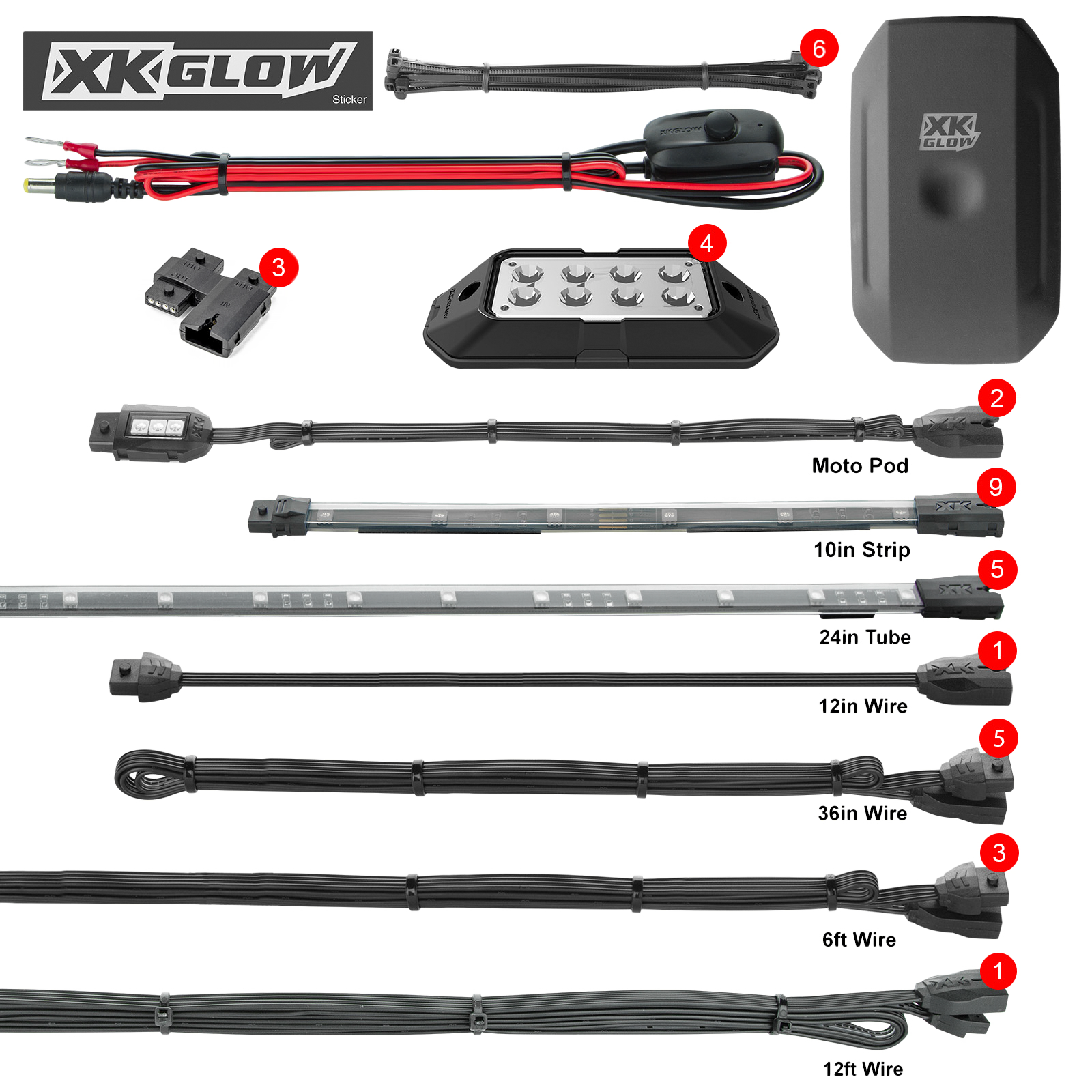 Xk Glow Led Underglow Advanced Kit Pol - Street Collection
