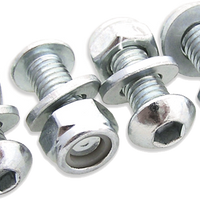 Bolt License Plate Bolts/nuts Zinc Plated Steel 4/pk - Harddrive Products