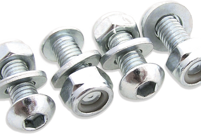 Bolt License Plate Bolts/nuts Zinc Plated Steel 4/pk - Harddrive Products