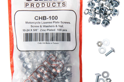 Chris Products License Plate Fasteners 100/pk 100 Pack - Harddrive