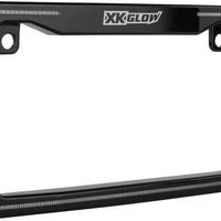 Xk Glow License Plate Frame Light With Turn Signal Chrome - Black - Harddrive Products