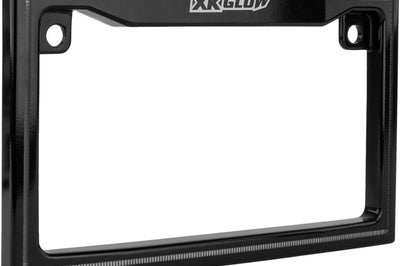 Xk Glow License Plate Frame Light With Turn Signal Chrome - Black - Harddrive Products