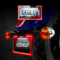 Xk Glow License Plate Frame Light With Turn Signal Chrome - Black - Harddrive Products