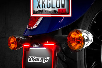 Xk Glow License Plate Frame Light With Turn Signal Chrome - Harddrive Products