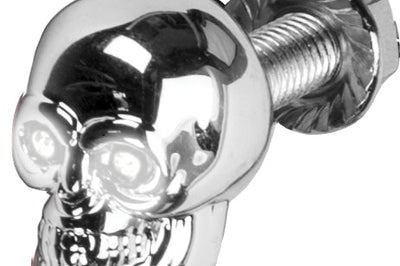 Harddrive Lighted Skull Lic Plate Screw White - Products