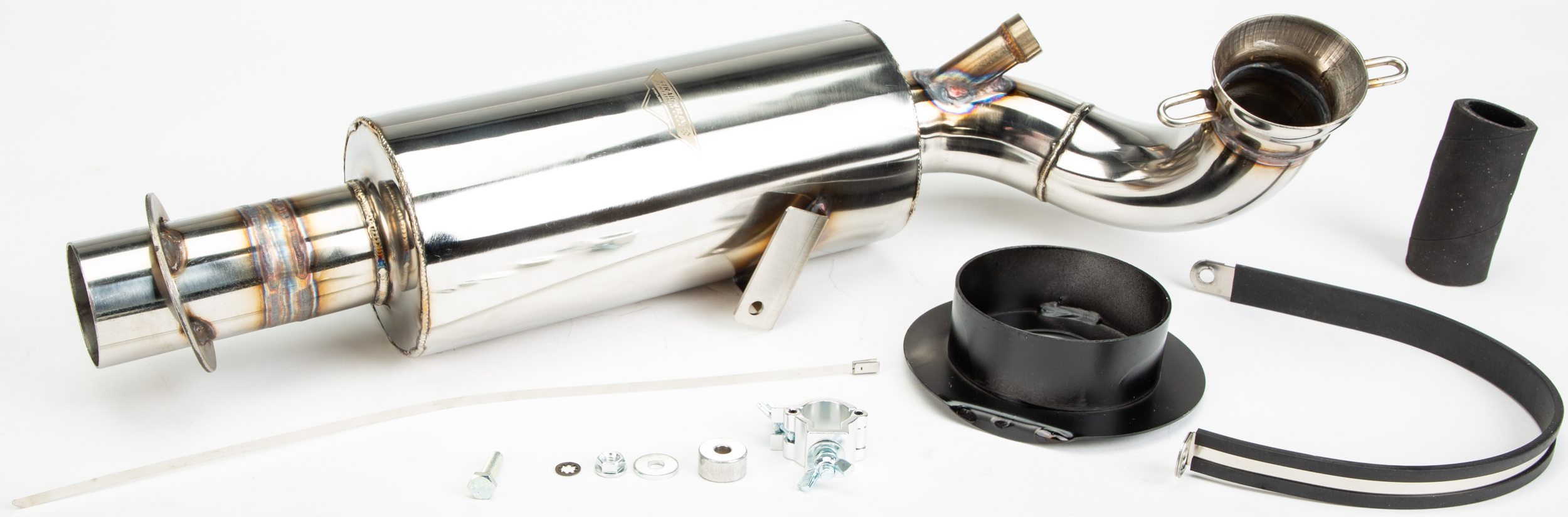 Straightline Lightweight Muffler Carbon Pol - Snowmobile Collection