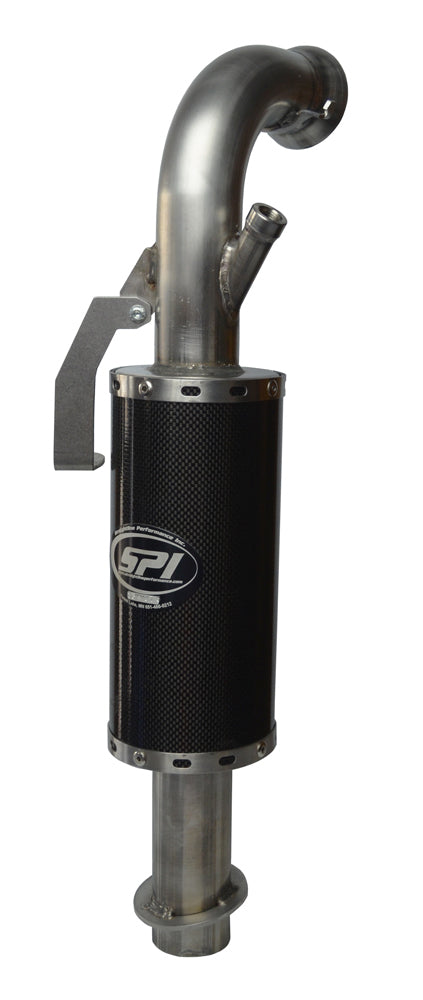 Straightline Lightweight Silencer 850 Carbon Fiber Stainless - Snowmobile Collection