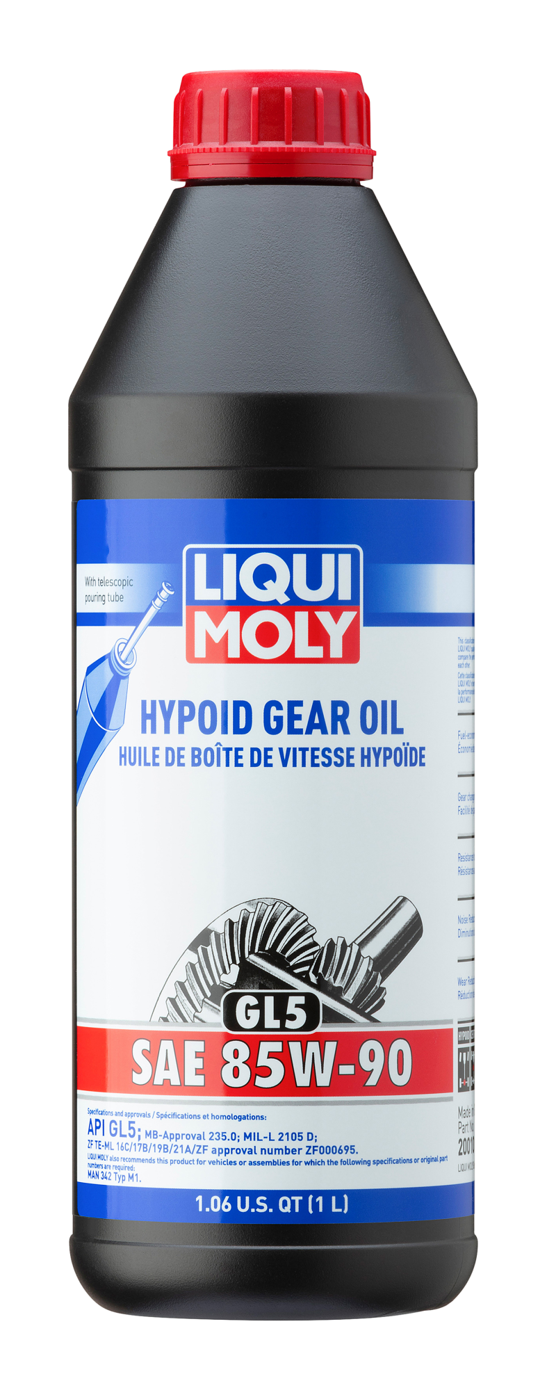 LIQUI MOLY 1L Hypoid Gear Oil (GL5) SAE 85W90 - Oils & Filters
