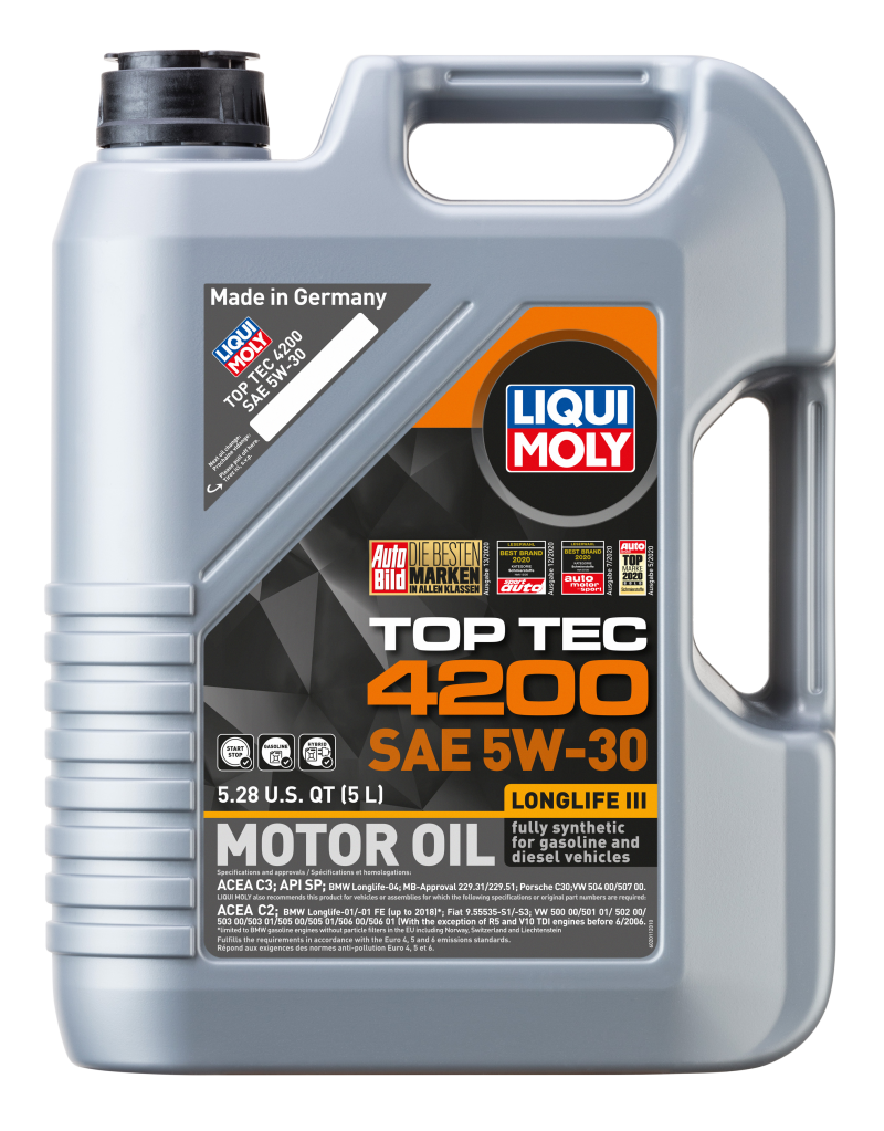 LIQUI MOLY 5L Top Tec 4200 New Generation Motor Oil SAE 5W30 - Oils & Filters