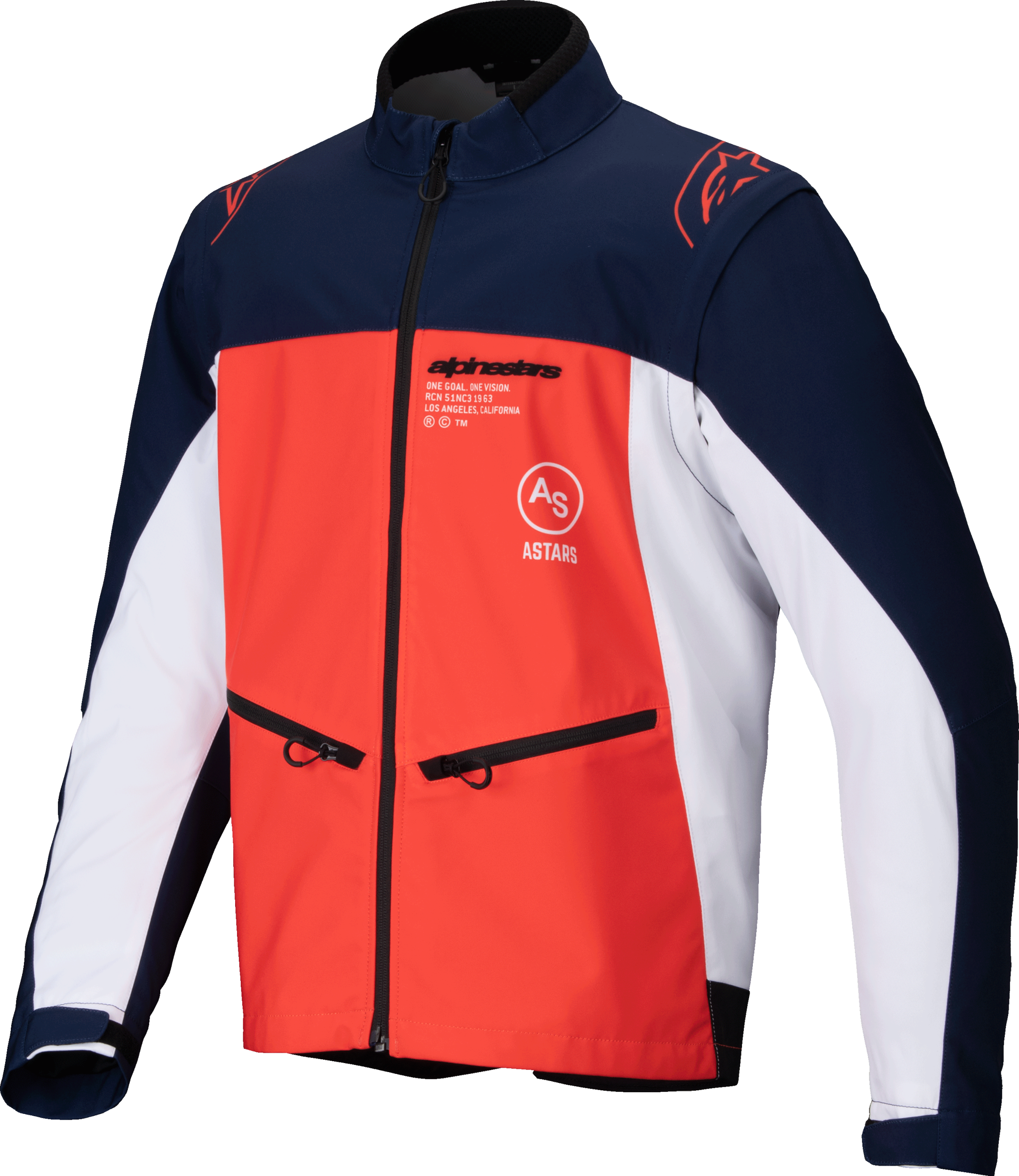 ALPINESTARS Lite Dura Softshell Jacket Navy/Hot Orange/White 3x - Jackets