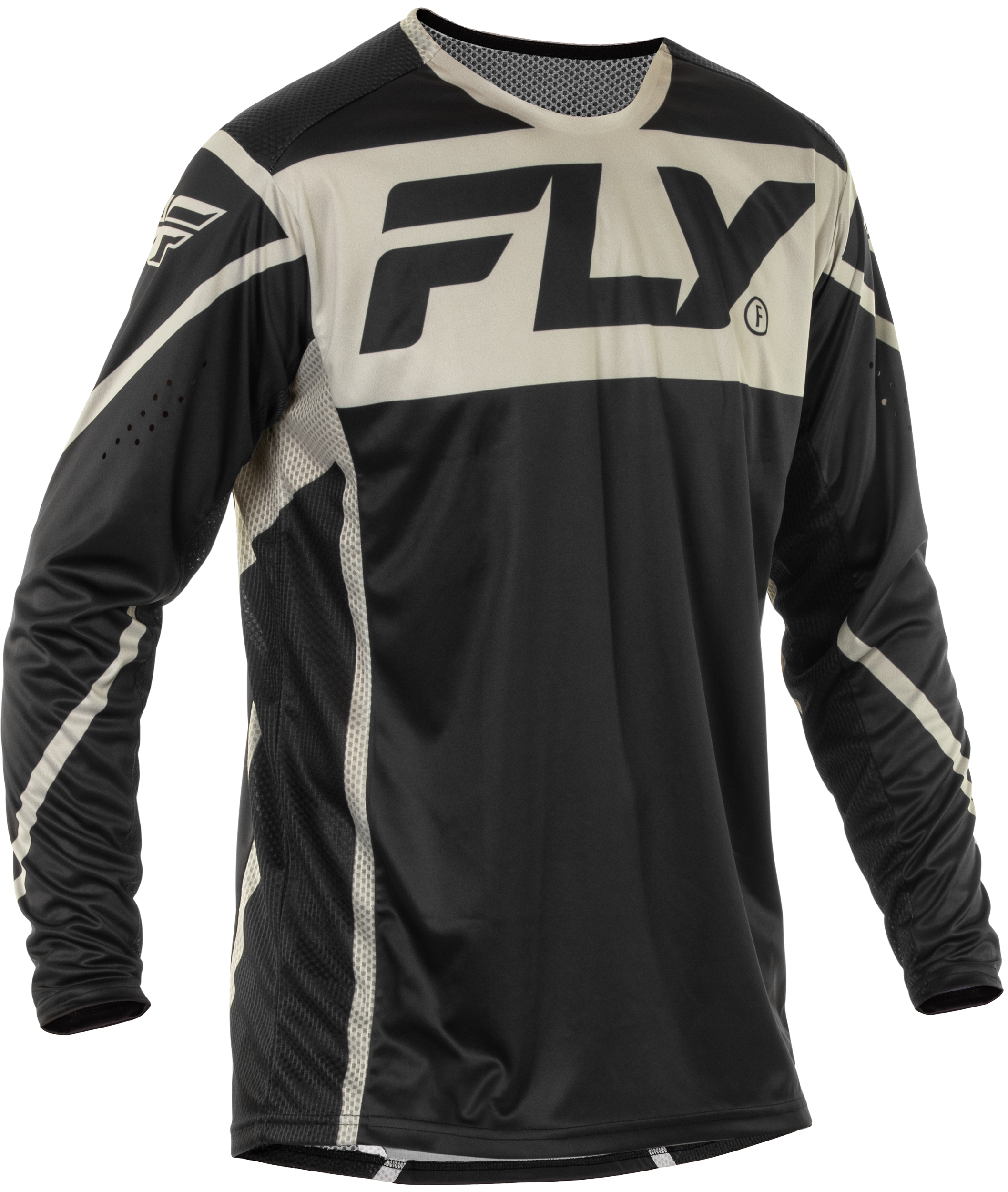 Fly Racing Lite Jersey White/black/mustard Xl - Black/Grey / 2X-Large