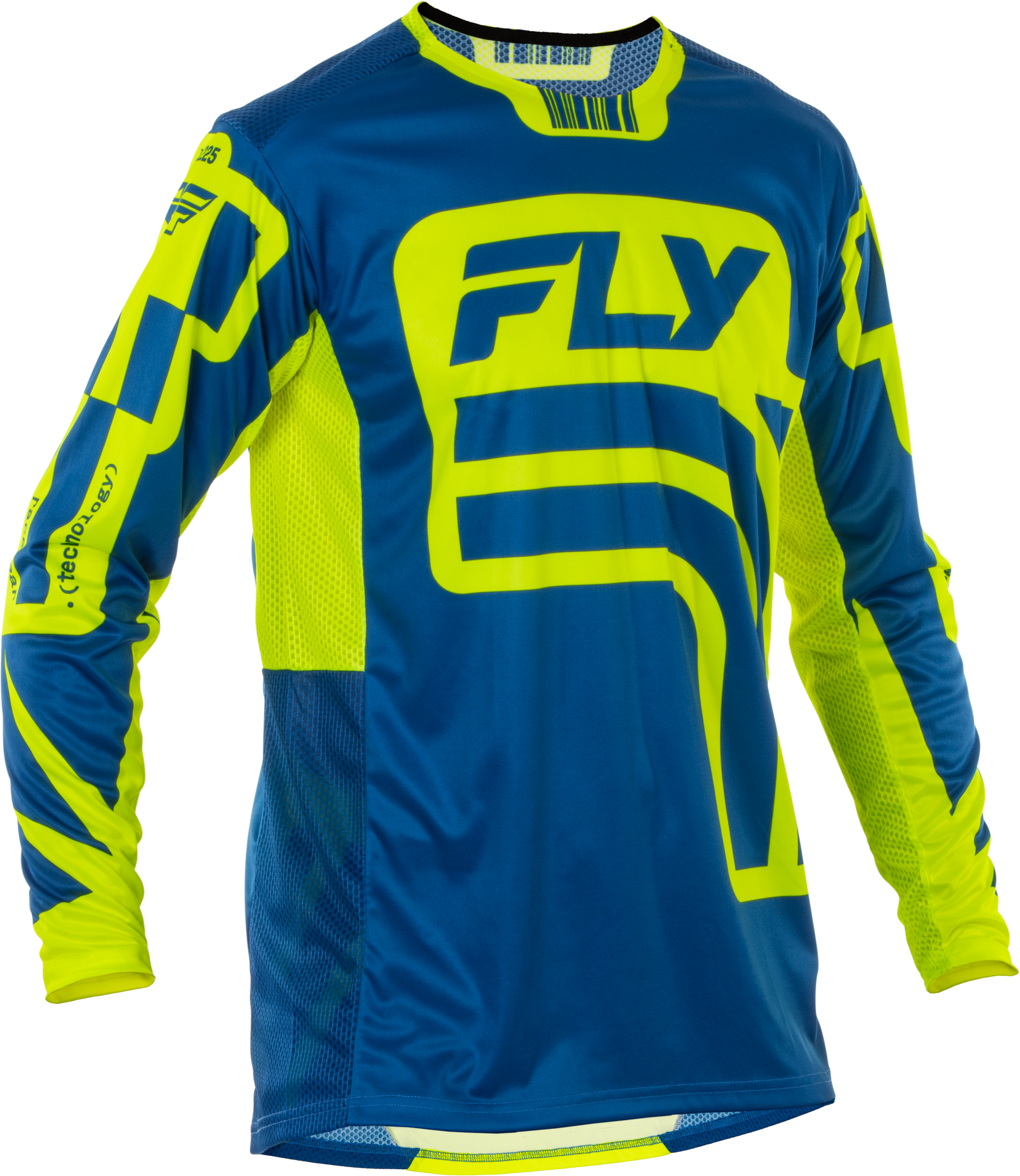 Fly Racing Lite Lancer Jersey Navy/hi-vis Xl - Navy/Hi-Vis Yellow / 2X-Large