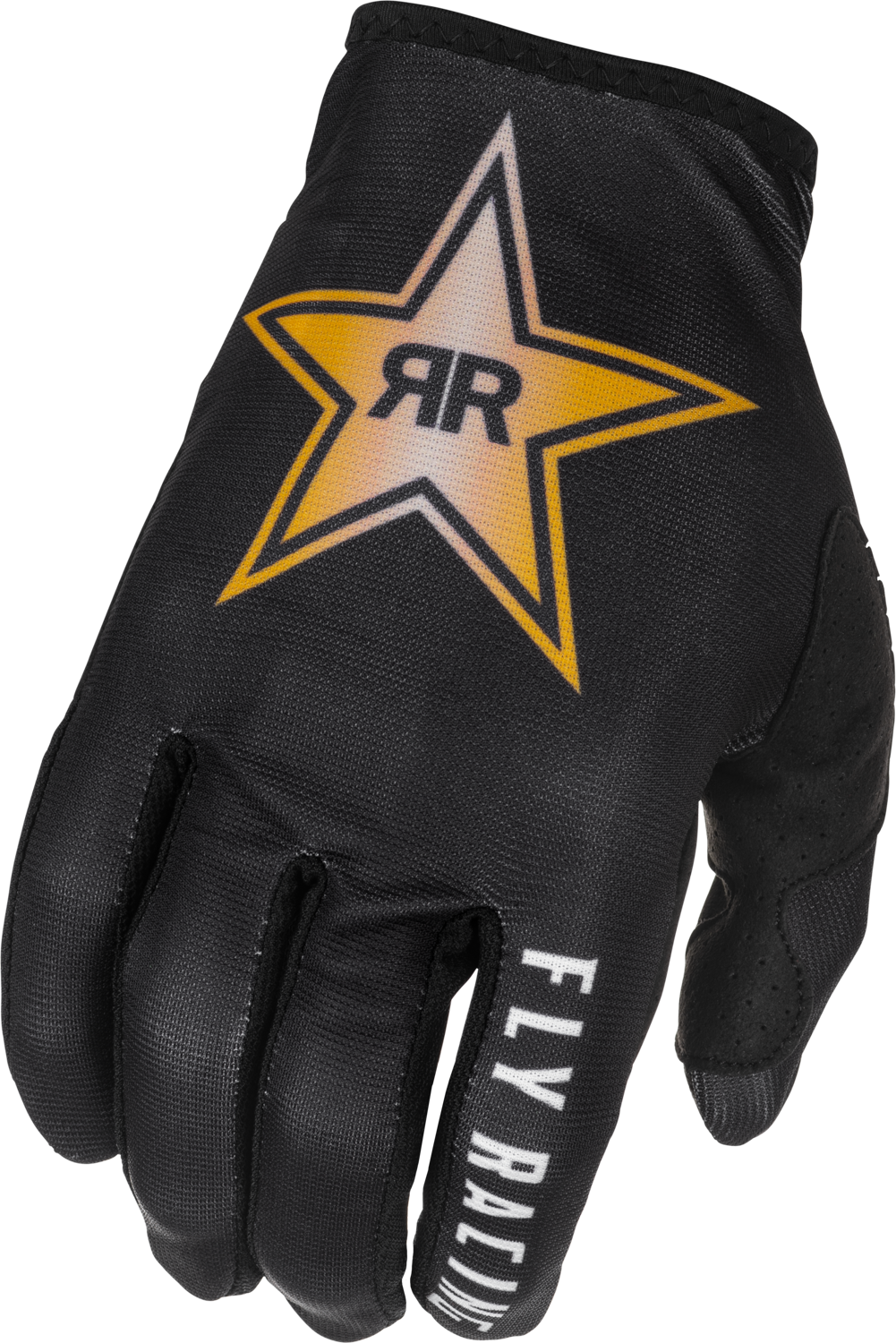 Fly Racing Lite Rockstar Gloves Black/gold Xs - Black/Yellow/White / 2X-Large