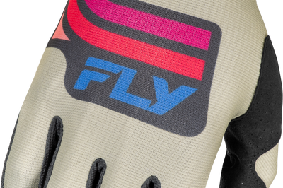 Fly Racing Lite Vice Gloves Light Grey/pink/coral Xs - Grey/Pink/Coral / Large