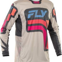 Fly Racing Lite Vice Jersey Light Grey/pink/coral Xl - Grey/Pink/Coral / Large