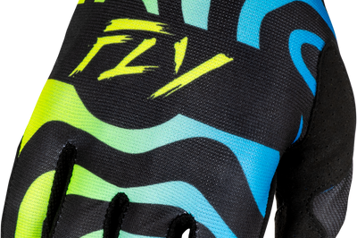Fly Racing Lite Zen Gloves Black/blue/hi-vis Xs - Black/Blue/Hi-Vis Yellow / 3X-Large