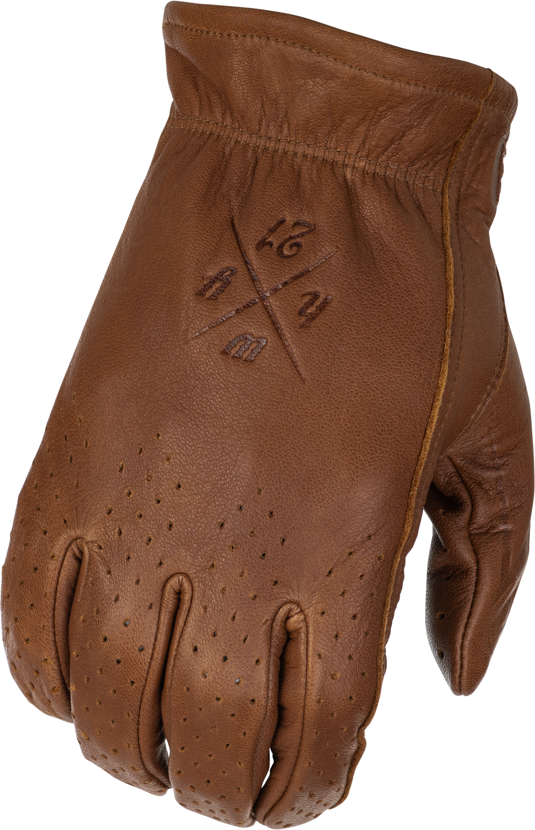 Highway 21 Louie Perforated Gloves Brown Xs - Large - Harddrive Products