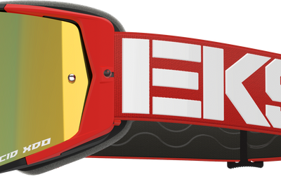 Eks Brand Lucid Caliber Goggle Royal Blue Silver Mirror Lens - Red - Bicycle Collection