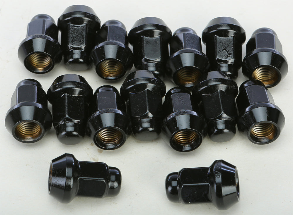 AWC Lug Nuts Black Pol 3/8’’ 24 60’ Tapered 16/Pk - Wheel Components