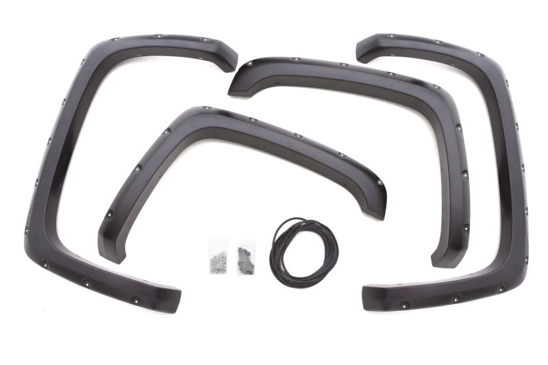 LUND Lund 07-13 GMC Sierra 1500 RX-Rivet Style Smooth Elite Series Fender Flares - Black (4 Pc.) - & Trim