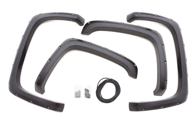 LUND Lund 07-13 GMC Sierra 1500 RX-Rivet Style Smooth Elite Series Fender Flares - Black (4 Pc.) - & Trim