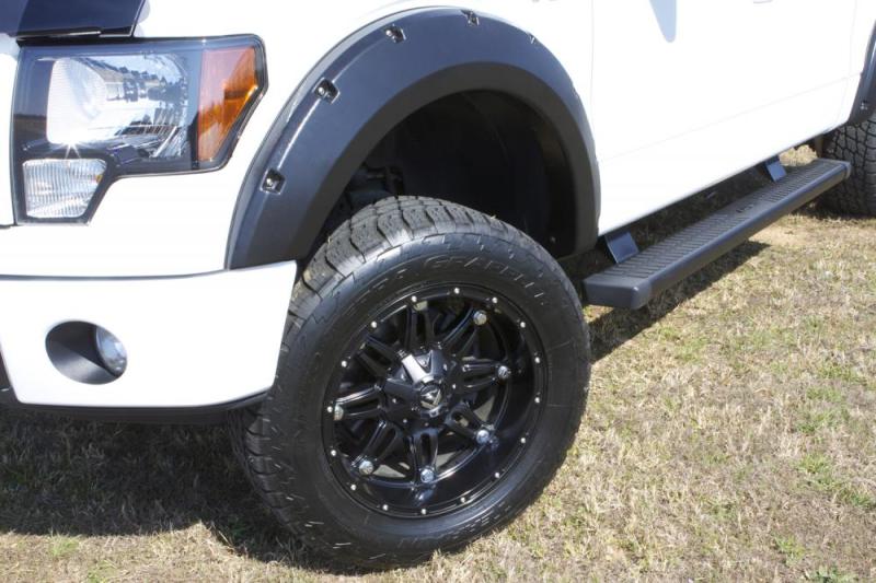 LUND Lund 07-14 GMC Sierra 2500 RX-Rivet Style Textured Elite Series Fender Flares - Black (4 Pc.) - & Trim