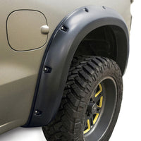 LUND Lund 19-22 GM Silverado RX-Rivet Smooth Elite Series Fender Flares w/Black Bolts - Black 2pc Rear - & Trim