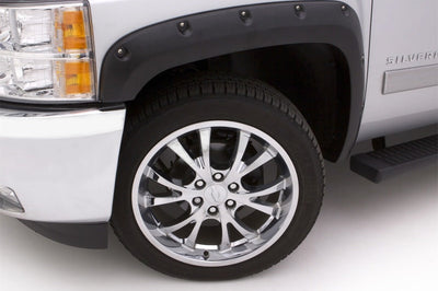 LUND Lund 19-22 GM Silverado/Sierra RX-Flat Textured Elite Series Fender Flares w/Black Bolts - Black 4pc - & Trim