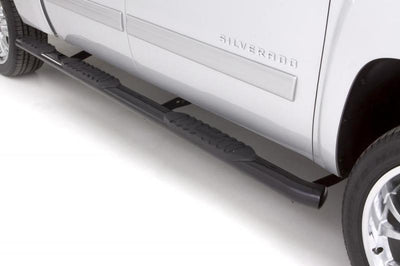 LUND Lund 2019 Chevy Silverado 1500 CC (5.5in Bed Rocker Panel) 5in. Oval WTW Steel Nerf Bars - Black - & Running Boards