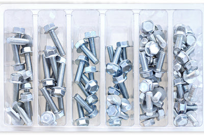 Bolt M6 10mm Hex Flange Assortment 80 Piece Kit - Tires & Wheels
