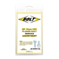 Bolt M6 10mm Hex Flange Assortment 80 Piece Kit - Tires & Wheels