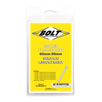 Bolt M6 8mm Hex Flange Assortment 60 Piece Kit - Tires & Wheels