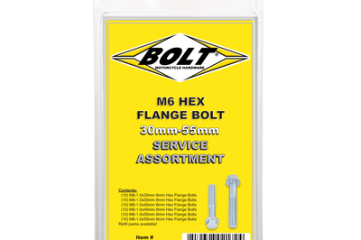 Bolt M6 8mm Hex Flange Assortment 60 Piece Kit - Tires & Wheels