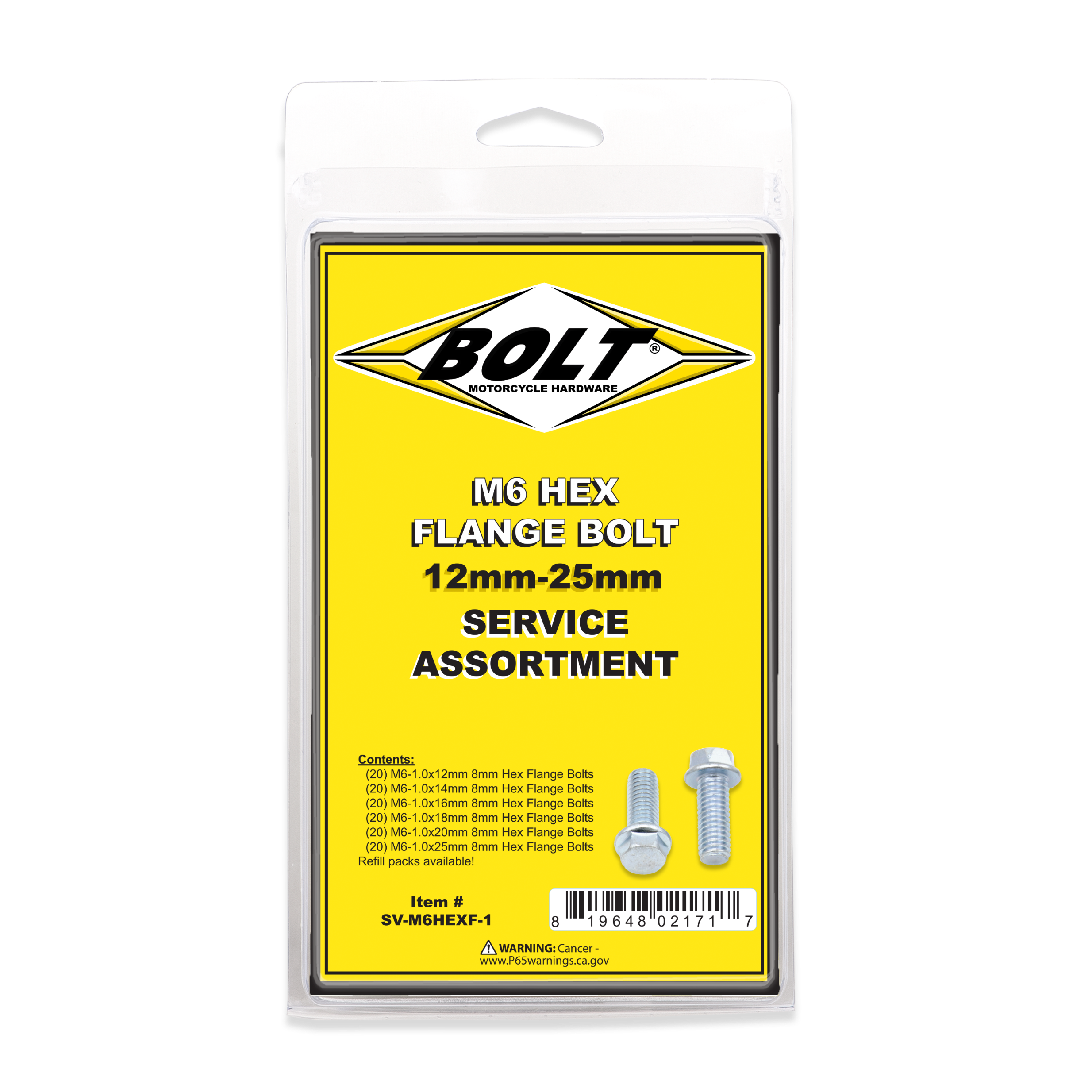 Bolt M6 8mm Hex Flange Asst 1 - Tires & Wheels