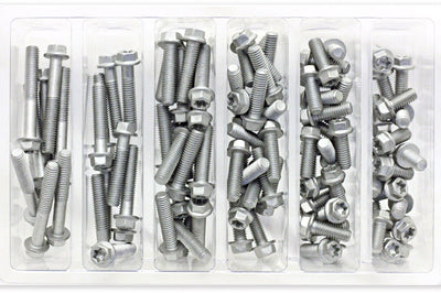 Bolt M6 Euro Torx Flange Assortment 100 Piece Kit - Tires & Wheels