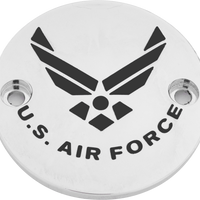 Custom Engraving M8 Timer Cover Air Force Chrome - Harddrive Products