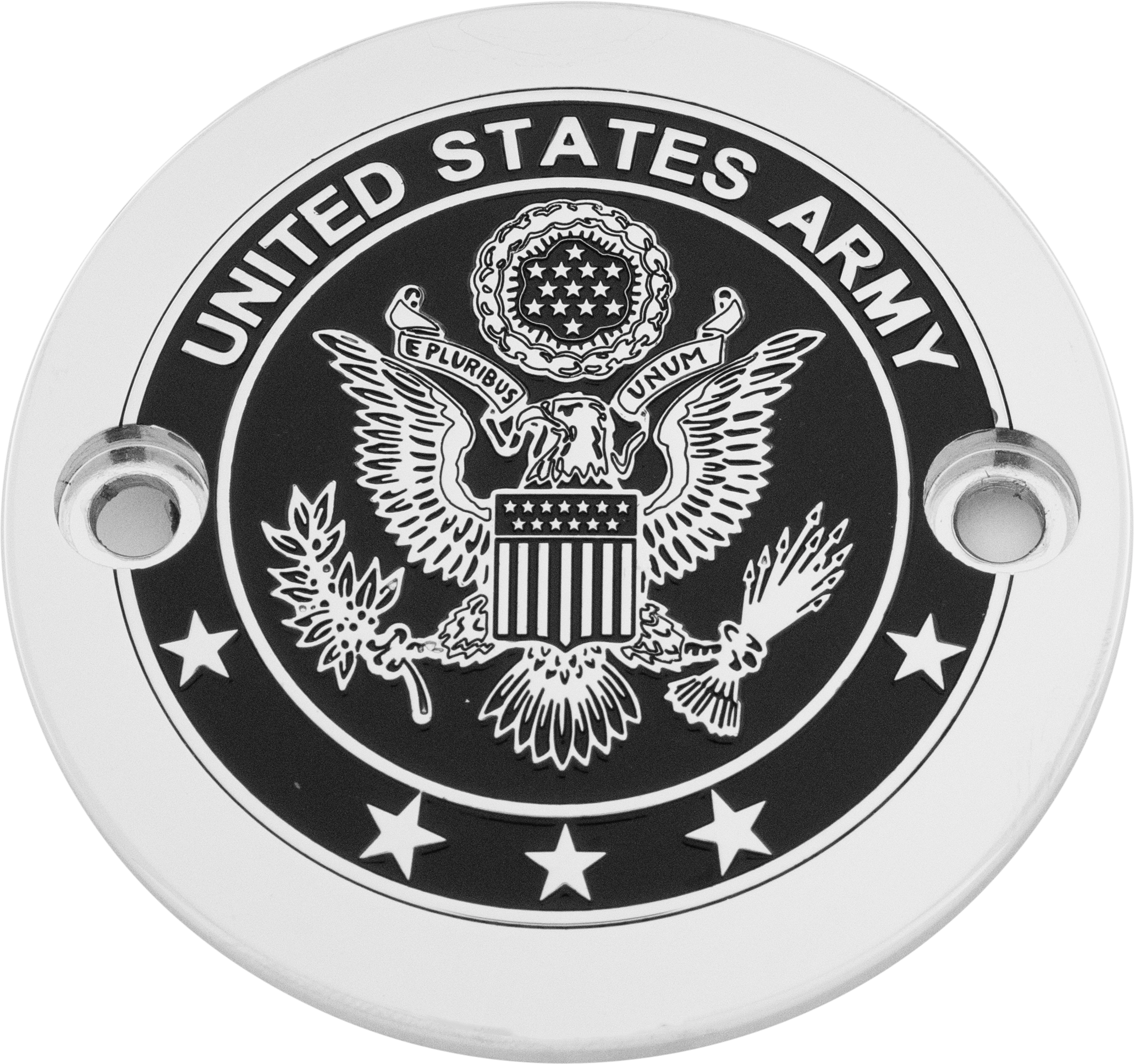 Custom Engraving M8 Timer Cover Army Chrome - Harddrive Products