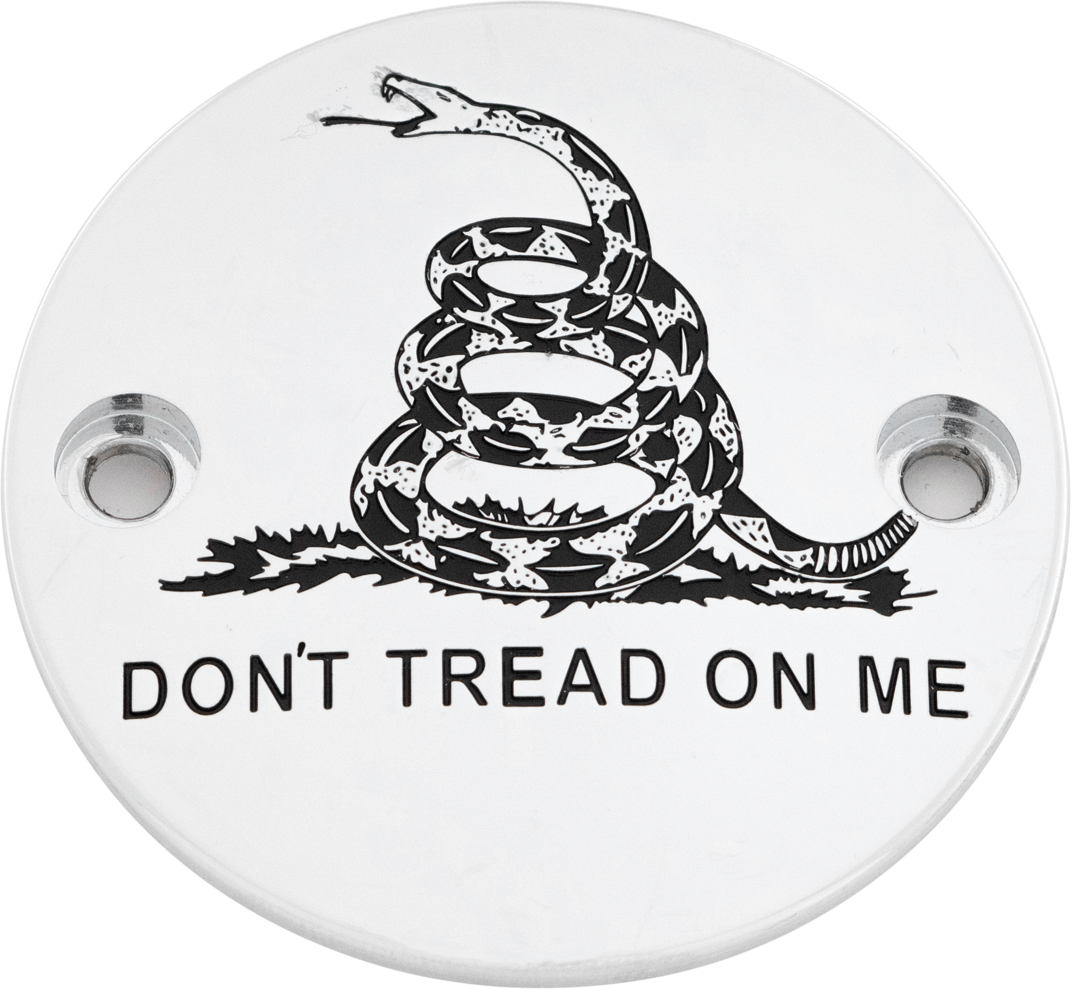 Custom Engraving M8 Timer Cover Don’t Tread Chrome - Harddrive Products