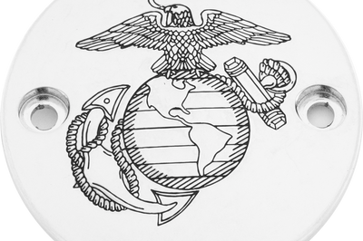 Custom Engraving M8 Timer Cover Marine Ega Chrome - Harddrive Products