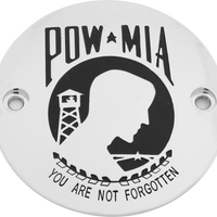 Custom Engraving M8 Timer Cover Pow-mia Chrome - Harddrive Products